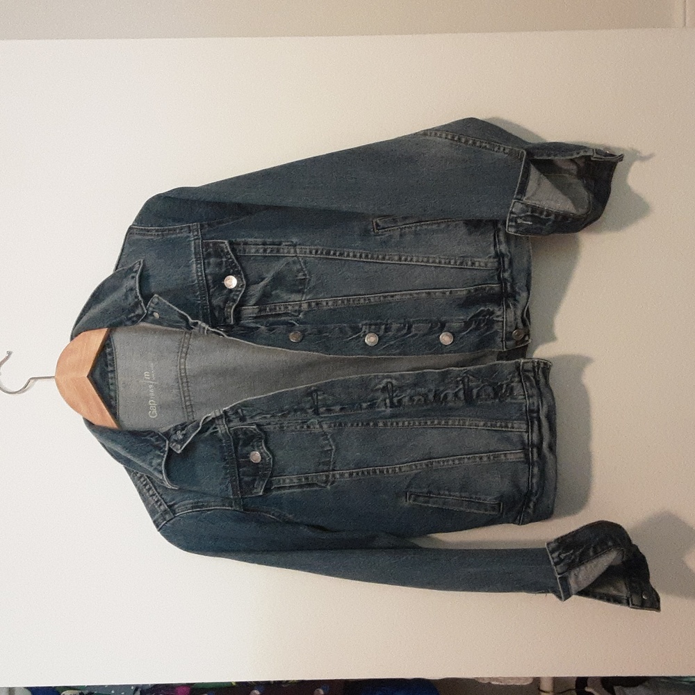 GAP Icon Jean Jacket, Saddle Blue, Size M